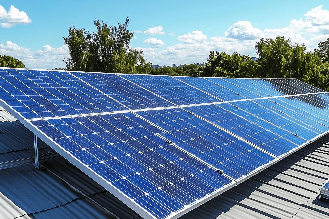 Panneaux solaires installés sur une toiture